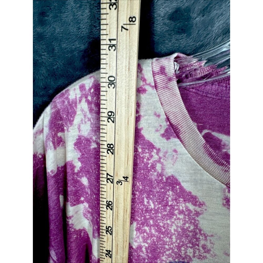Women’s Shirt Good Vibes Only Tie-Dye Bleached Purple Size Extra Large - Picture 8 of 12